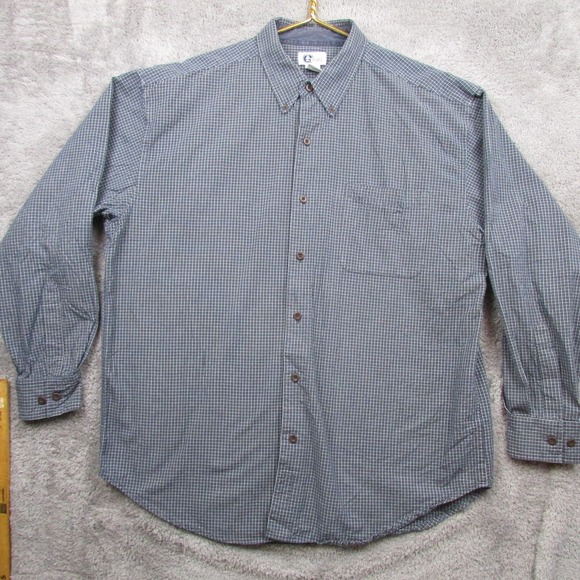 Arizona Jean Company Other - Arizona Jean Company Shirt Mens Large Blue Check Long Sleeve Button Front Casual